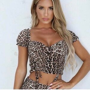 ✨ Tiger Mist Toronto Leopard Print Crop Top